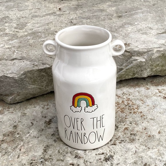 Rae Dunn OVER THE RAINBOW Milk Jug Farmhouse Vase - Picture 6 of 6